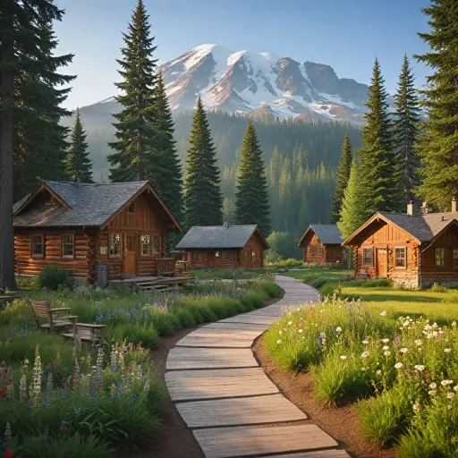 Mount Rainier cabins for refined stays near the national park